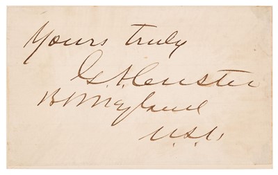Lot 109 - Custer (George Armstrong, 1839-1876). Large ink signature, [1865]