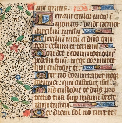 Lot 364 - Illuminated leaves. Four illuminated manuscript leaves from a Book of Hours, France, c. 1450
