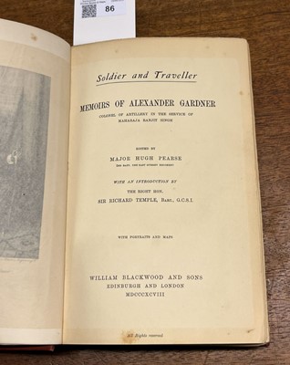Lot 86 - Pearse (Hugh). Soldier and Traveller, Memoirs of Alexander Gardner, 1st edition, 1898
