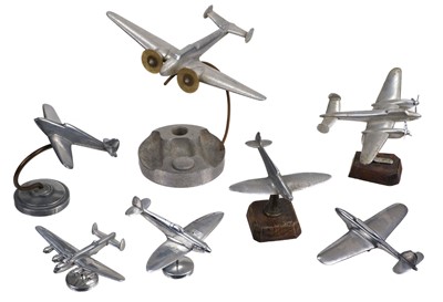 Lot 275 - Aircraft Models. A collection of WWII aluminium aircraft models