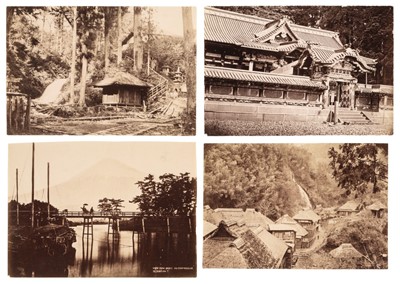 Lot 50 - Japan. A group of 10 views in Japan, c. 1870, albumen prints