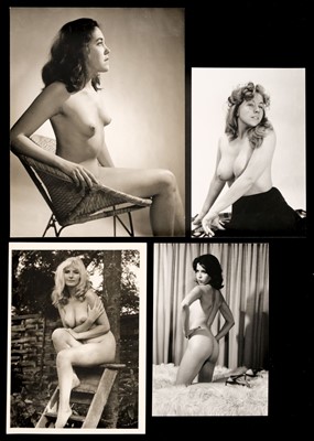 Lot 70 - Nude and Glamour Photography. A group of approximately 90 loose photographs, 1960s