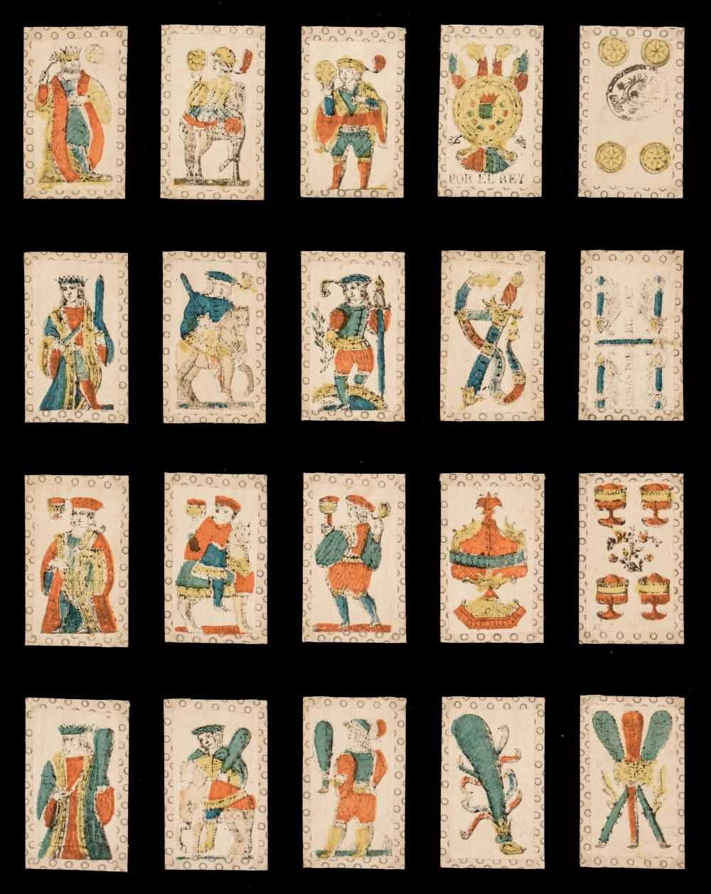 Italian Renaissance Cards Lot 488 - Italian playing cards. Old Sicilian