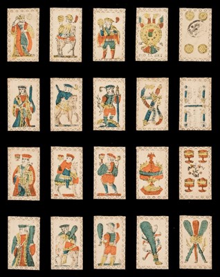 Lot 488 - Italian playing cards. Old Sicilian / Neapolitan pattern, Naples?, unknown maker, 1846