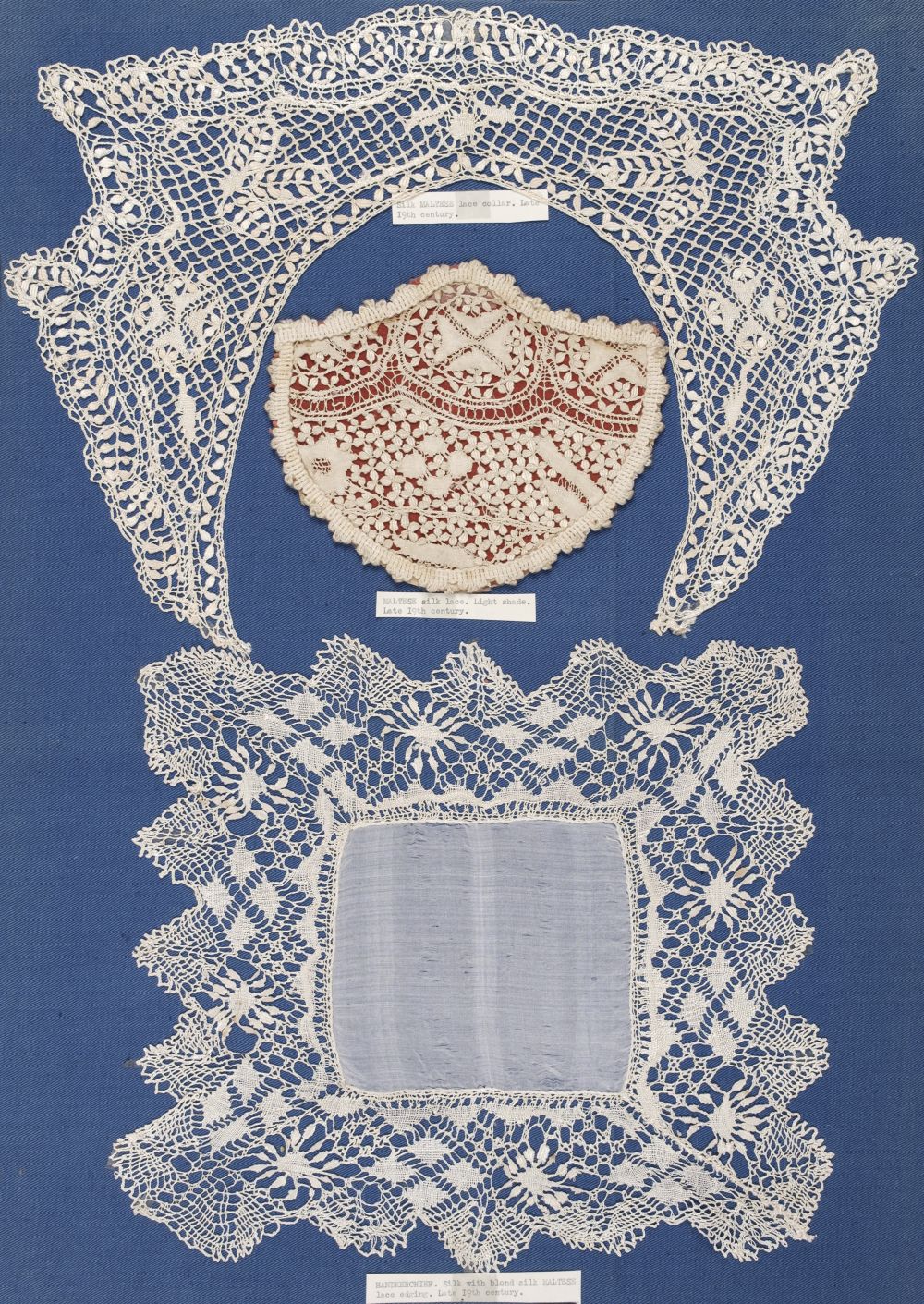 Lot 666 - Lace. Four items of Maltese lace, late 19th