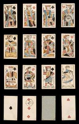 Lot 483 - Italian playing cards. Dauphiné pattern, Milan, Italy: Gentilini & Zoya, circa 1807