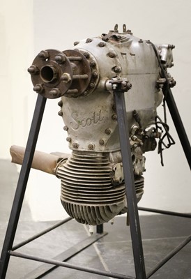 Lot 188 - Flying Flea. Scott Flying Flea aircraft engine and parts circa 1935