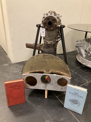 Lot 188 - Flying Flea. Scott Flying Flea aircraft engine and parts circa 1935