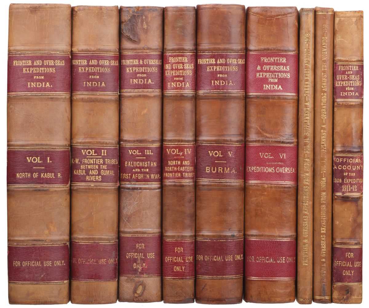 Lot 131 - Frontier and Overseas Expeditions from India, plus supplements, 9 volumes, 1907-13
