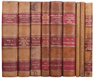 Lot 131 - Frontier and Overseas Expeditions from India, plus supplements, 9 volumes, 1907-13