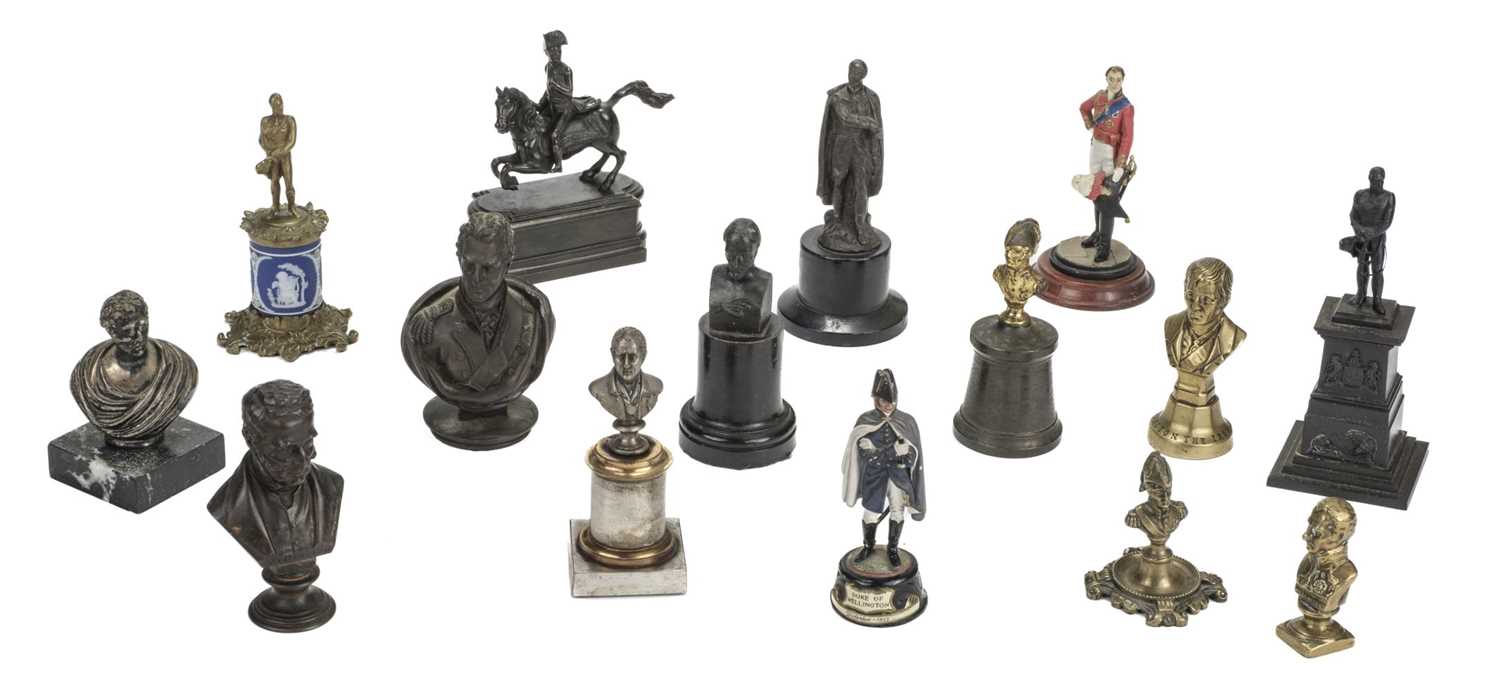 Lot 535 - Duke of Wellington. A collection of 19th century miniature busts and figures