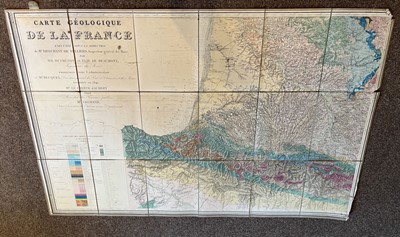 Lot 257 - France. Dufrenoy (Pierre A. & Elie de Beaumont, Leonce). Carte Geologique de France...,  1841