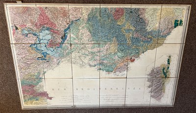 Lot 257 - France. Dufrenoy (Pierre A. & Elie de Beaumont, Leonce). Carte Geologique de France...,  1841