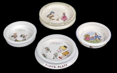 Lot 508 - Alice in Wonderland. The Blue Caterpillar Baby Plate, Royal Doulton, 1906