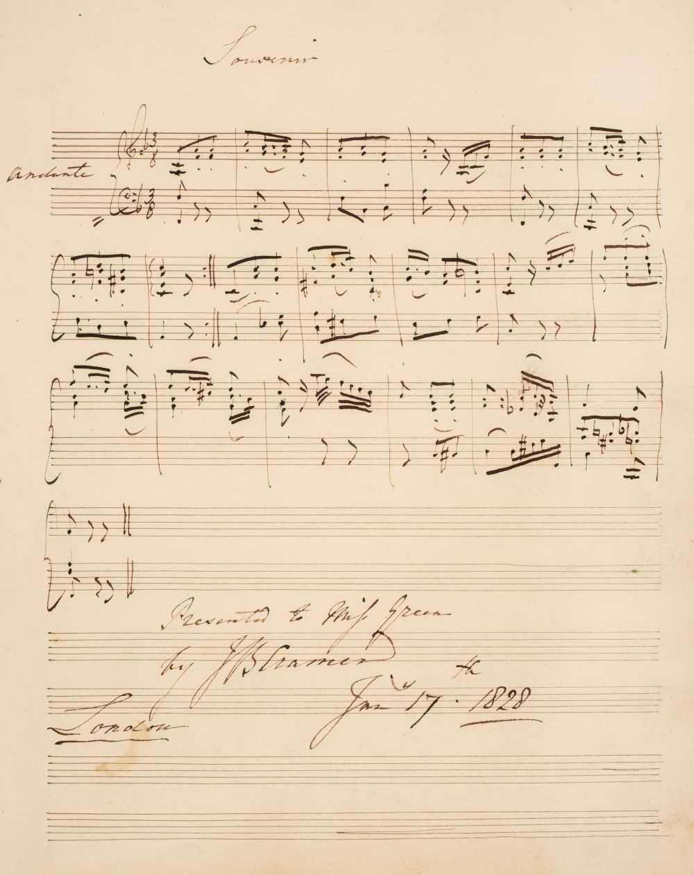 Lot 108 - Cramer (Johann Baptist, 1771-1858).