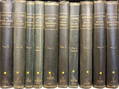 Lot 70 - Madras District Gazetteers, 10 volumes, 1904-18