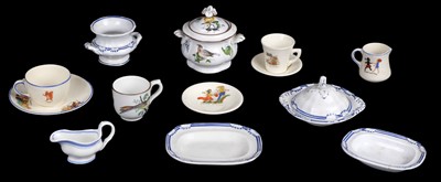 Lot 512 - Miniature Ceramics. Staffordshire Victorian Miniature dinner service