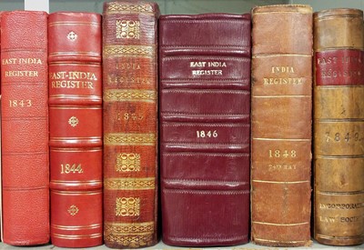 Lot 42 - East-India Register, 1843, 1844, 1845, 1846, 1848, and 1849