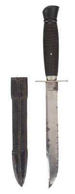 Lot 66 - Bowie Knife. A Victorian bowie knife, the 18 cm stamped 'J Rodgers & Sons