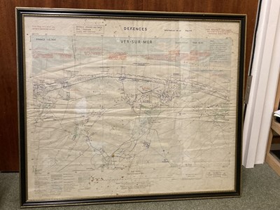 Lot 26 - D-Day Landings. Ver-sur-Mer, [Normandy, Northern France], May 1944, colour printed operations map
