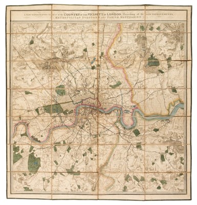 Lot 116 - London. Wyld (James). A New Topographical Map of the Country in the Vicinity of London..., 1843