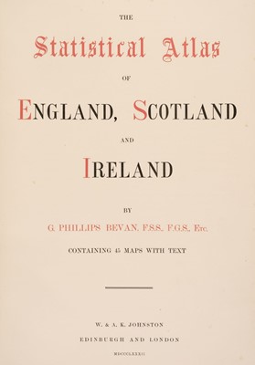 Lot 40 - Bevan (G. Phillips). The Statistical Atlas of England, Scotland and Ireland, 1882