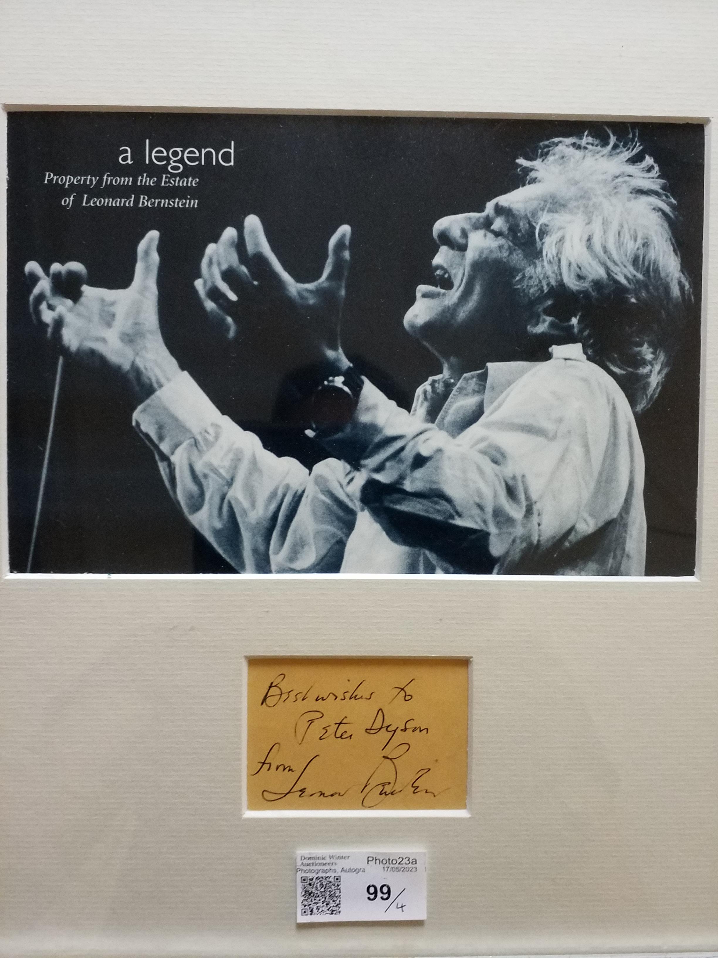 Lot 99 - Bernstein (Leonard, 1918-1990). A group of 4