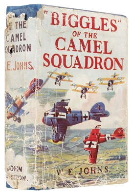 Lot 634 - Johns (W.E). Biggles of the Camel Squadron, London: John Hamilton, [circa 1934]