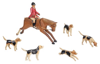 Lot 511 - Forest Toys of Brockenhurst. Horse and Hounds, early 20th century