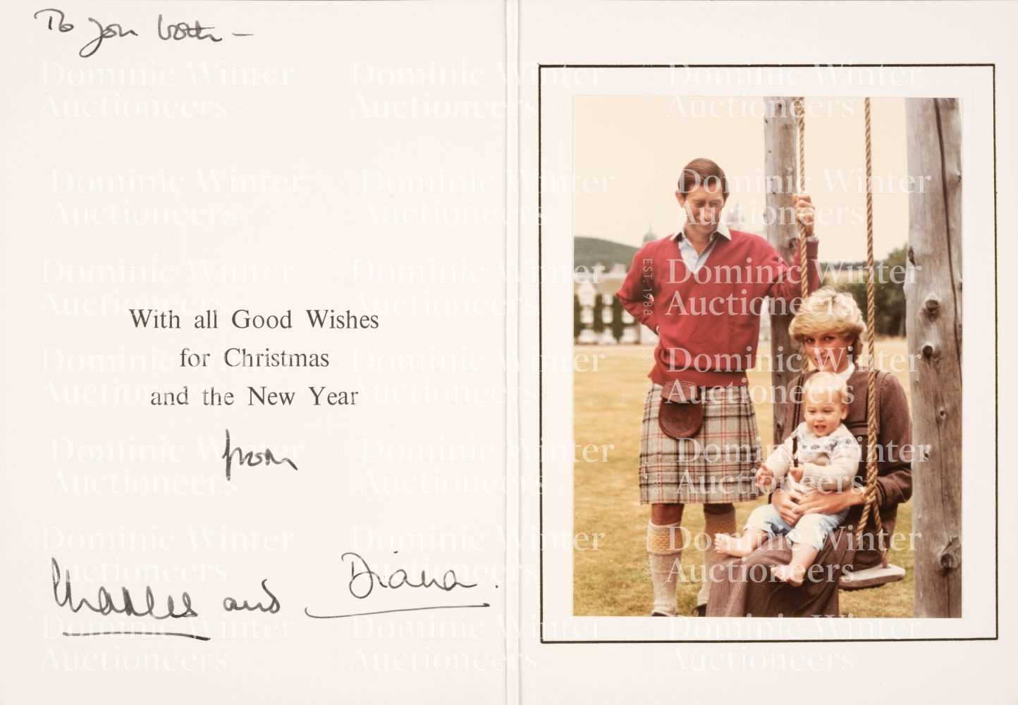 Lot 310 - Charles III (Philip Arthur George, 1948-) & Diana (1961-1997). Signed Christmas and New Year card, 1983
