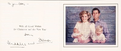 Lot 311 - Charles III (Philip Arthur George, 1948-) & Diana (1961-1997). Signed Christmas and New Year card, 1984