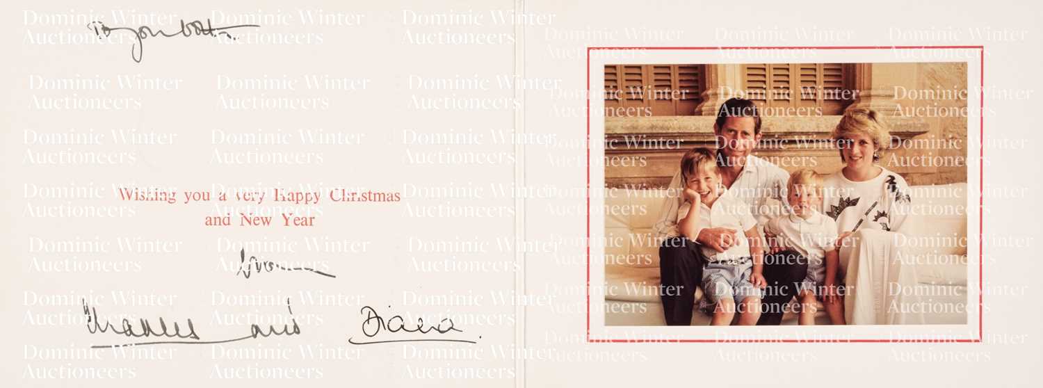 Lot 315 - Charles III (Philip Arthur George, 1948-) & Diana (1961-1997). Signed Christmas & New Year card