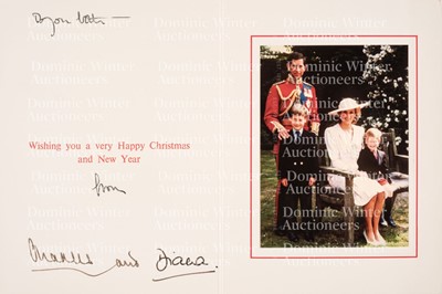 Lot 319 - Charles III (Philip Arthur George, 1948-) & Diana (1961-1997). Signed Christmas and New Year card