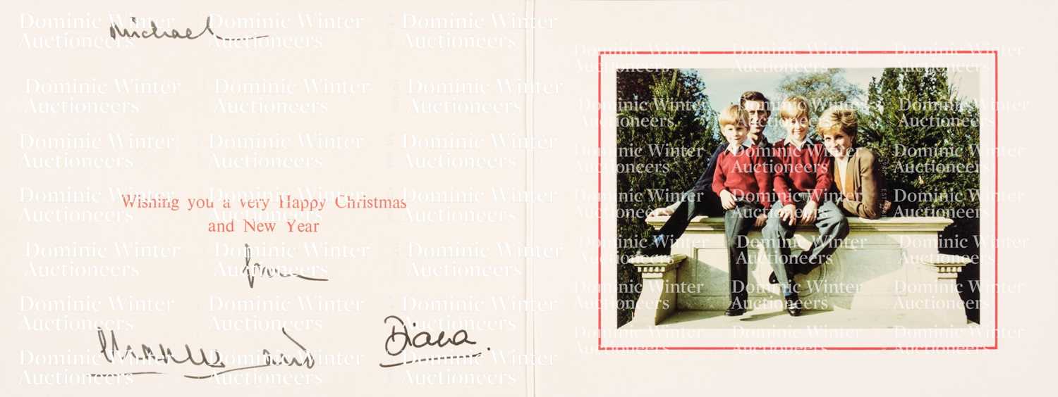 Lot 321 - Charles III (Philip Arthur George, 1948-) & Diana (1961-1997). Signed Christmas and New Year card