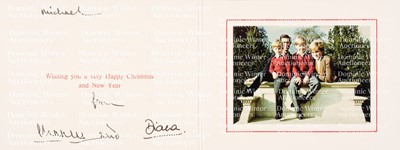 Lot 321 - Charles III (Philip Arthur George, 1948-) & Diana (1961-1997). Signed Christmas and New Year card
