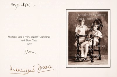 Lot 324 - Charles III (Philip Arthur George, 1948-) & Diana (1961-1997). Signed Christmas and New Year card