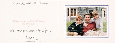 Lot 325 - Charles III (Philip Arthur George, 1948-). Signed Christmas and New Year card, 1993