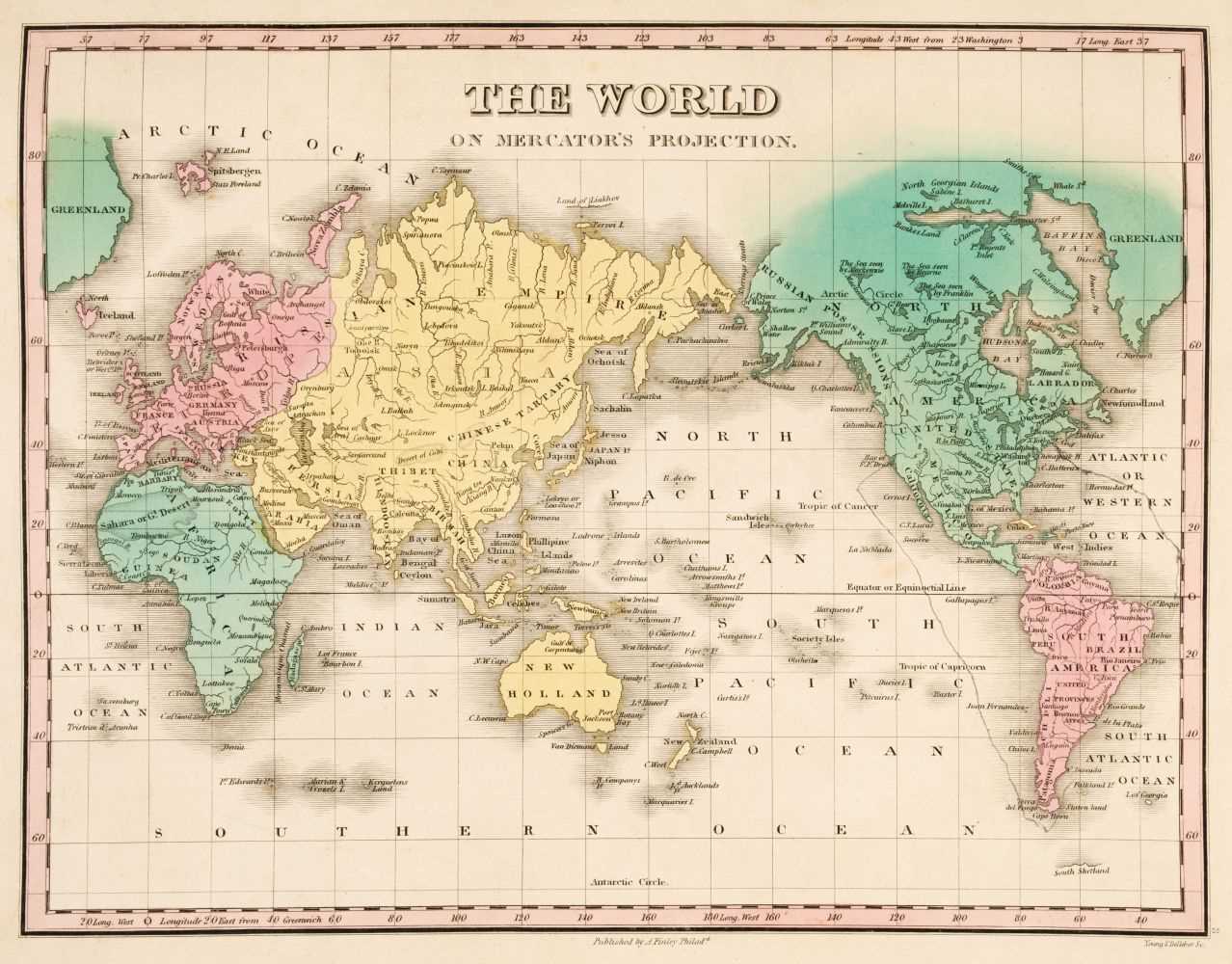 Lot 100 - Finley (Anthony). A New General Atlas, Comprising a Complete Set of Maps..., 1828