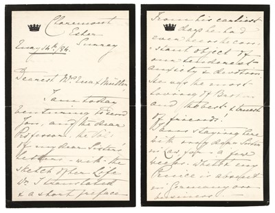 Lot 281 - Helena (Augusta Victoria, 1846-1923). Autograph Letter Signed, 'Helena', 14 May 1884
