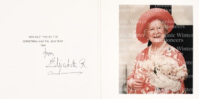 Lot 322 - Elizabeth, (1900-2002). A group of 12 Christmas cards, 1990-2001