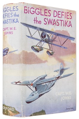 Lot 627 - Johns (W.E). Biggles Defies the Swastika, 1st edition, London: Oxford University Press, 1941