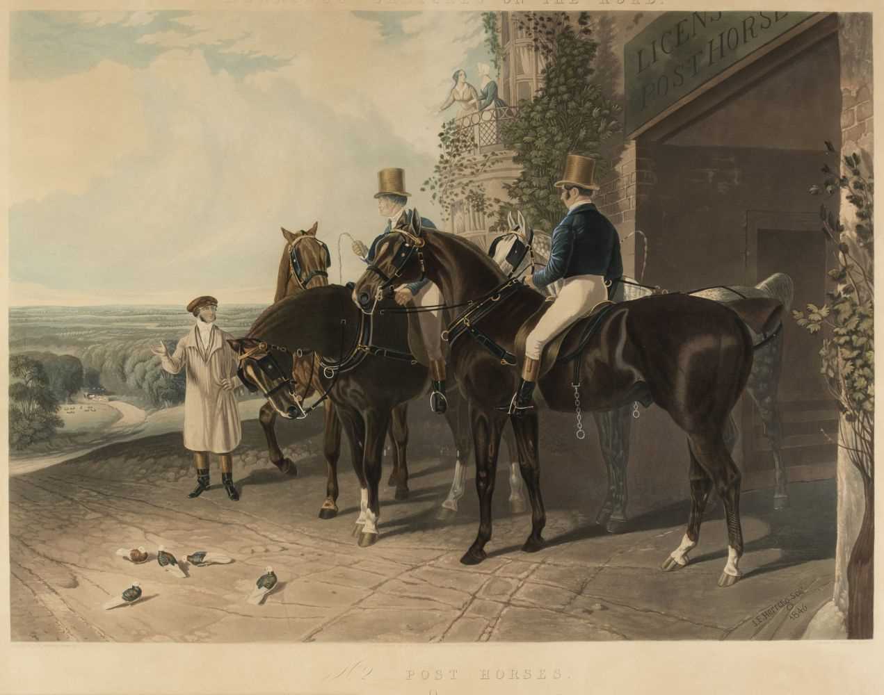 Lot 171 - Hunt (Charles). Herrings Sketches on the Road, No. 2 Post Horses, 1847