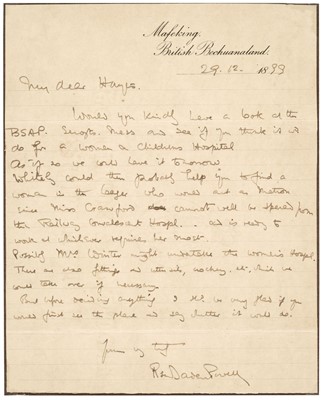 Lot 96 - Baden-Powell (Robert, 1857-1941). A group of 5 Autograph Letters and 1 Typed Letter Signed