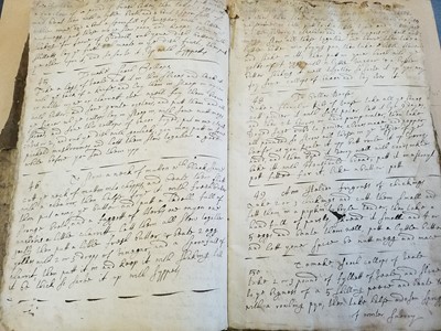 Lot 172 - Manuscript Cookery Book. A  late 17th-century manuscript recipe book