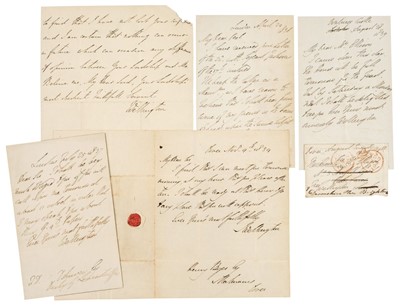 Lot 158 - Wellington (Duke of, 1769-1852). A group of six autograph letters signed, 1829-47