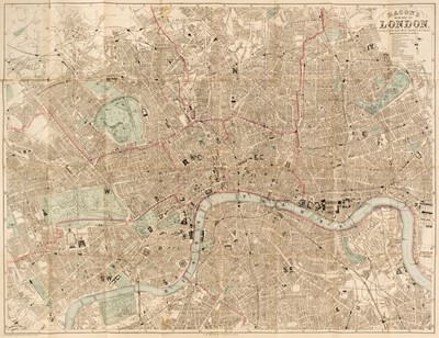 Lot 114 - London. Bacon (G. W.), Bacon's New Map of London, circa 1875