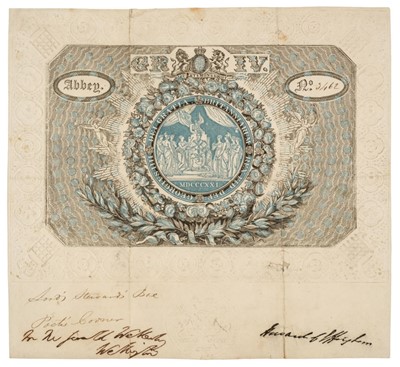 Lot 188 - Wellington (Arthur Wellesley, 1st Duke of, 1769-1852). A printed ticket