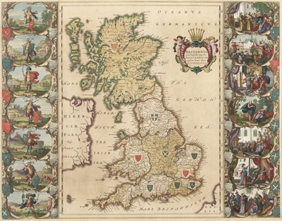 Lot 73 - British Isles. Blaeu (Johannes), Britannia prout divisa suit temporibus Anglo-Saxonum.., circa 1648
