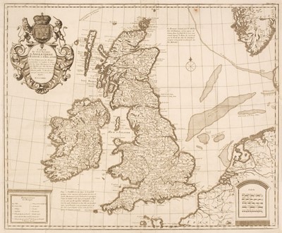 Lot 84 - British Isles. Carte des trois Royaumes D'Angleterre D'Ecosse et D'Irlande..., 1735