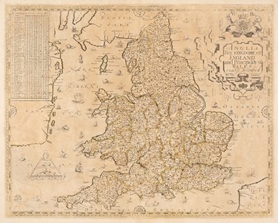 Lot 96 - England & Wales. Saxton (Christopher & Lea Philip), Anglia, The Kingdome of England..., 1693